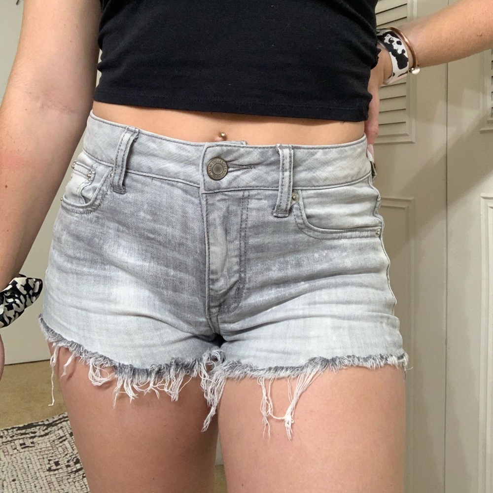 American Eagle Gray Acid Wash Jeans - Picture 3 of 5